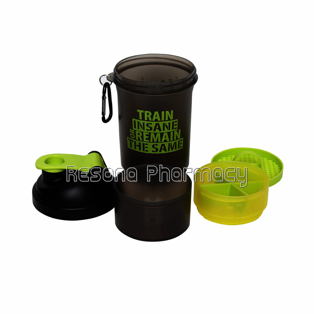 Compartment Shaker Bottle (600 Ml) Green