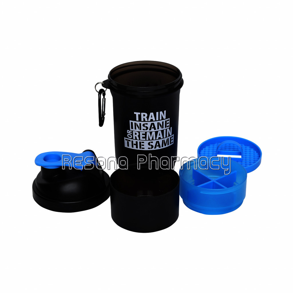 Compartment Shaker Bottle (600 Ml) Blue