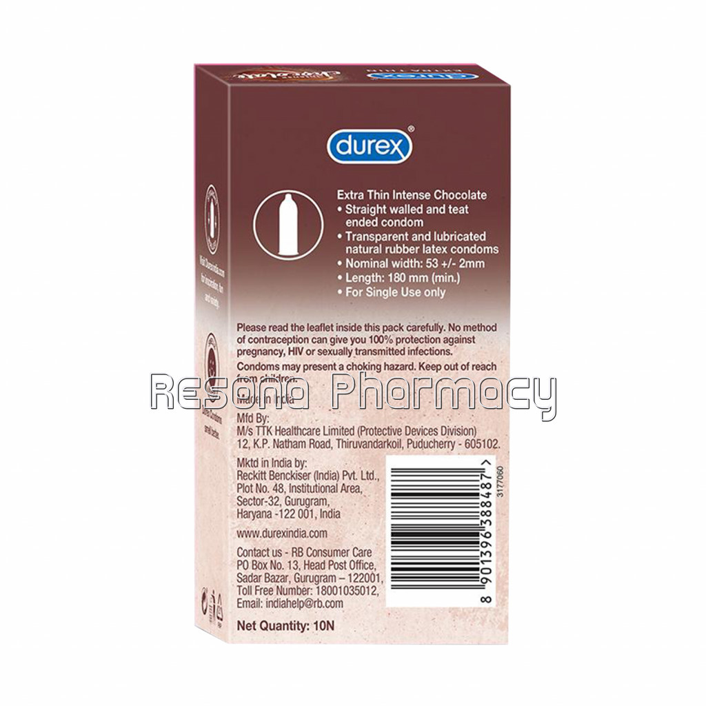 Durex Chocolate Flavoured   10 Condoms
