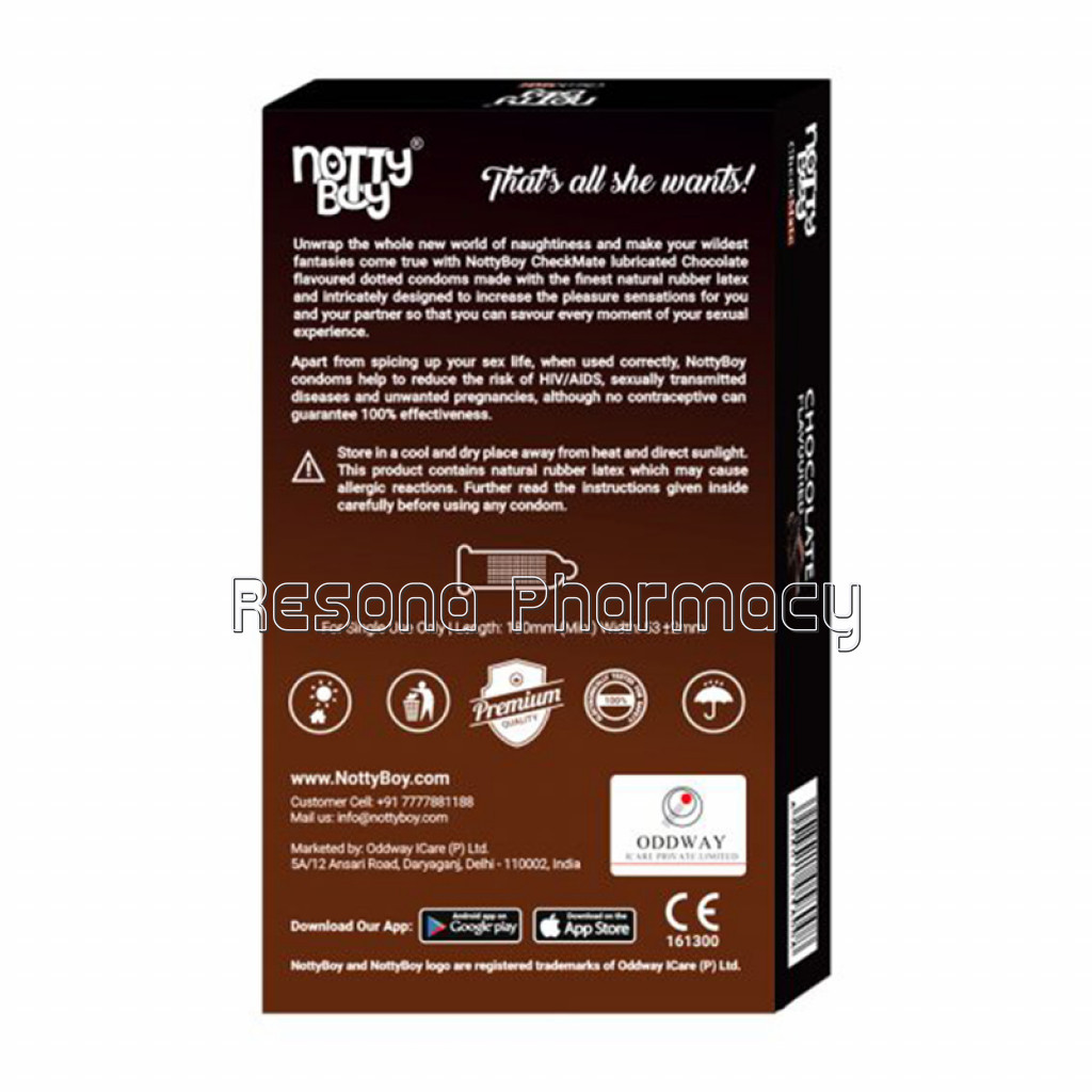 Nottyboy Checkmate – Chocolate Flavour Condom