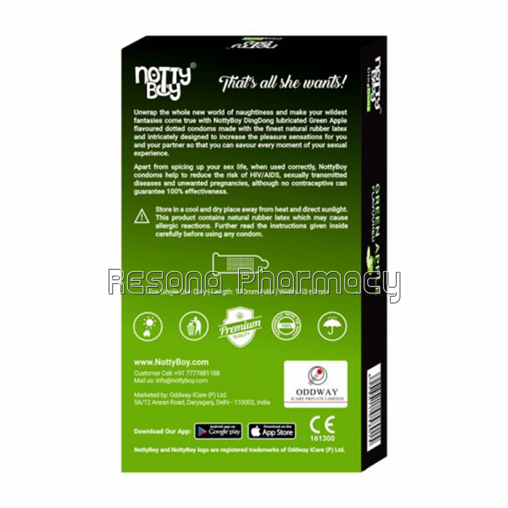 Nottyboy Dingdong – Green Apple Flavored Condom