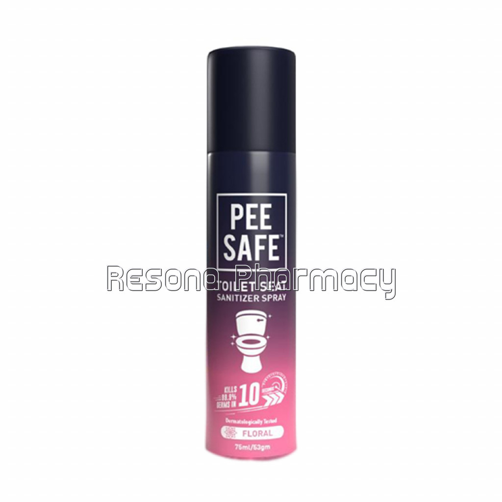 Pee Safe Toilet Seat Sanitizer Spray (Floral)   75 Ml (1N)