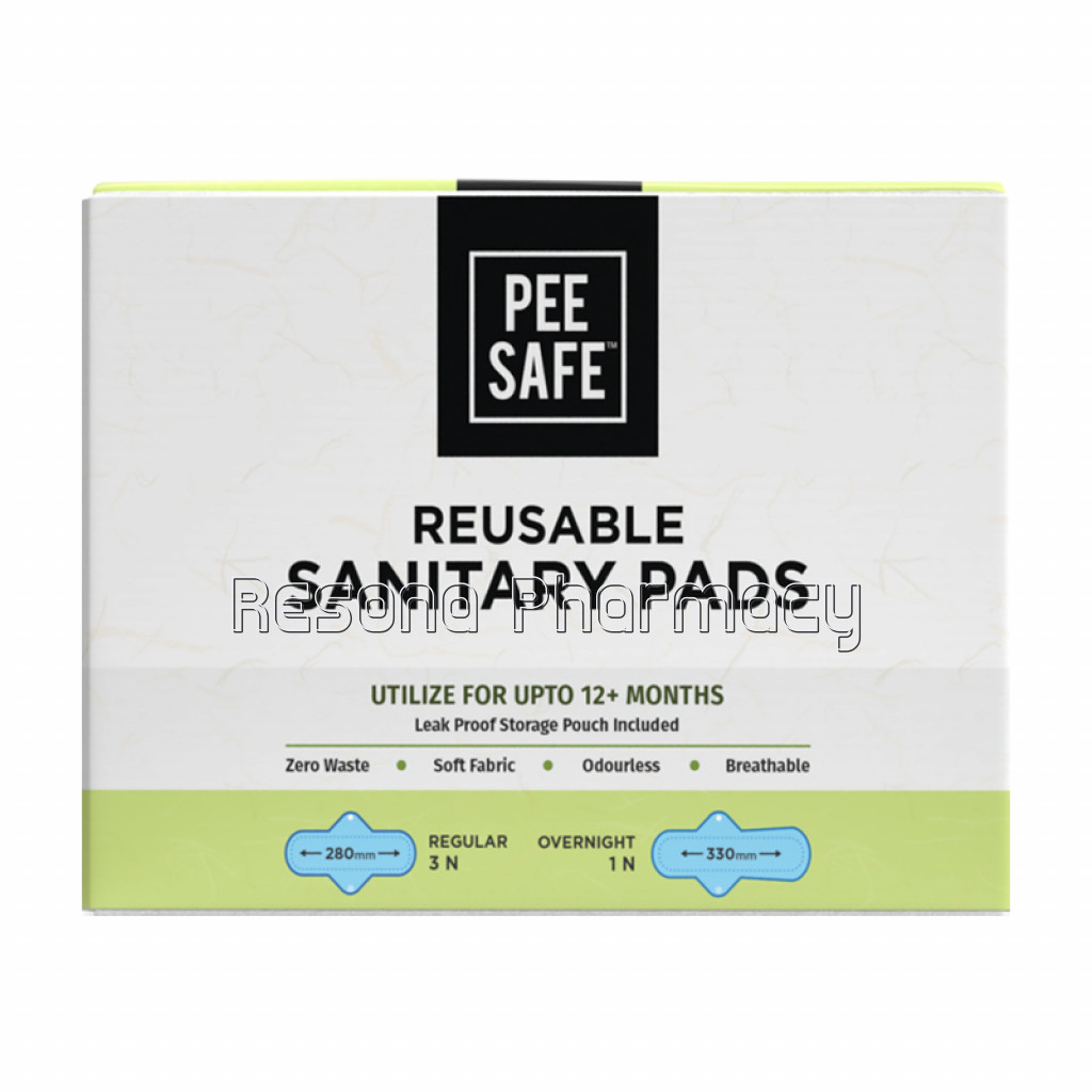 Reusable Sanitary Pads (3 Regular Pad Plus 1 Night Pad)