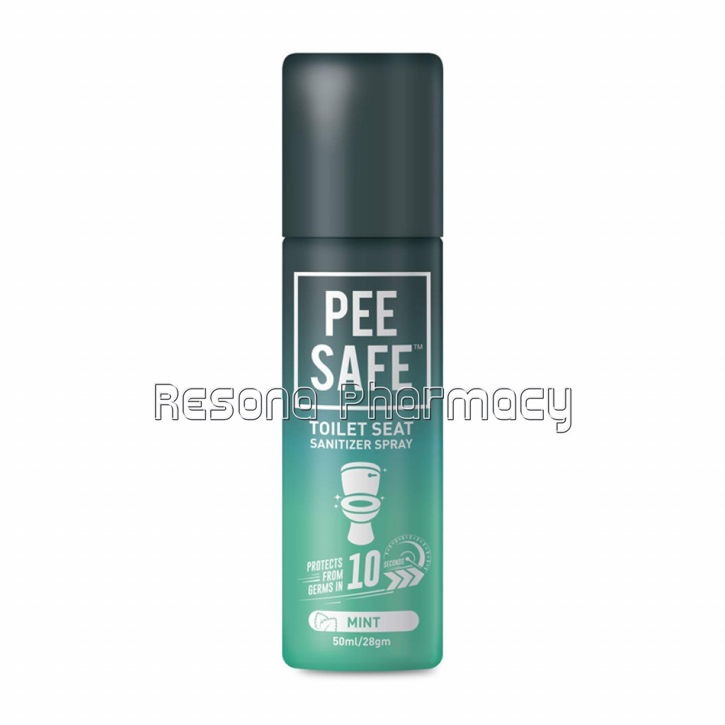 Pee Safe Toilet Seat Sanitizer Spray (Mint)   50 Ml (1N)