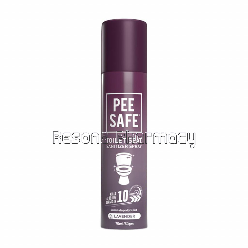 Pee Safe Toilet Seat Sanitizer Spray (Lavender)   75 Ml (1N)