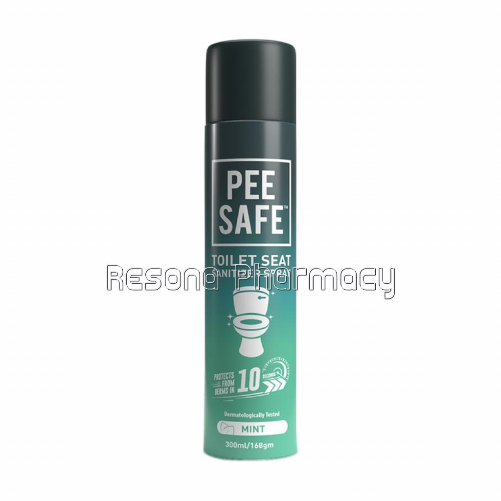 Pee Safe Toilet Seat Sanitizer Spray (Mint)   300 Ml   Washroom Pack (1N)