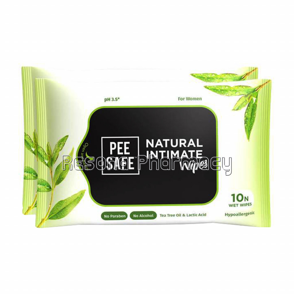 NaNaturalIntimate Wipes   10 Count (Set Of 2)