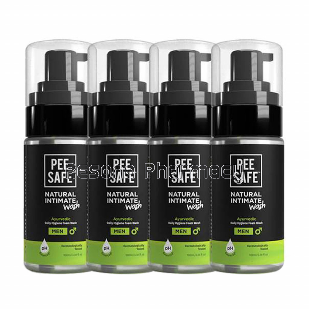 Pee Safe NaNaturalIntimate Wash For Men 100 Ml (Pack Of 4)