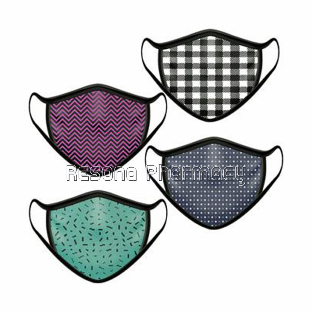 Printed Cloth Mask For Adults  Pack Of 4