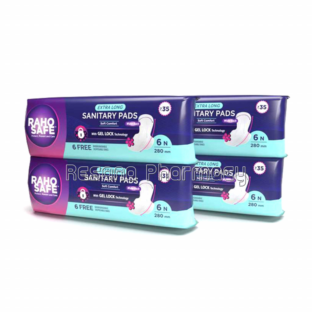 Sanitary Pads   Extra Long 280Mm (Pack Of 4)   24 Count