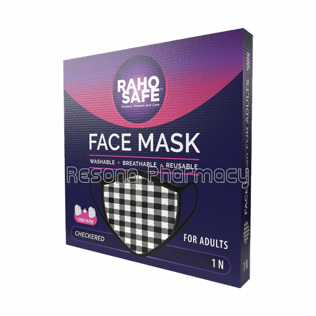 Checkered Face Mask For Adults (1N)