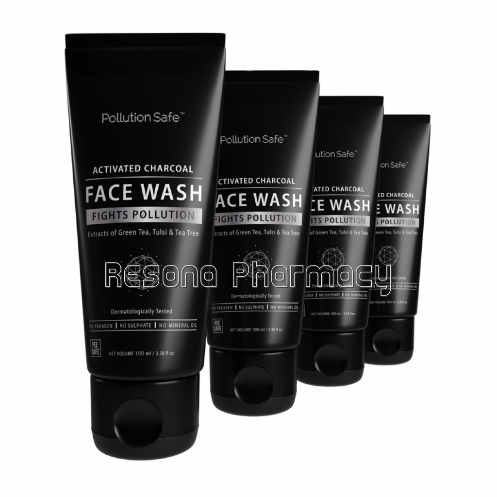 Activated Charcoal Face Wash 100Ml (Pack Of 4)