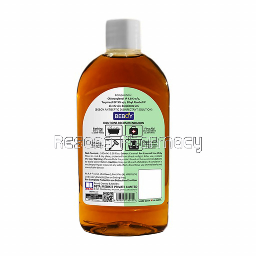 Beboy Antiseptic Disinfectant Liquid For First Aid, Cloth Wash (100Ml)