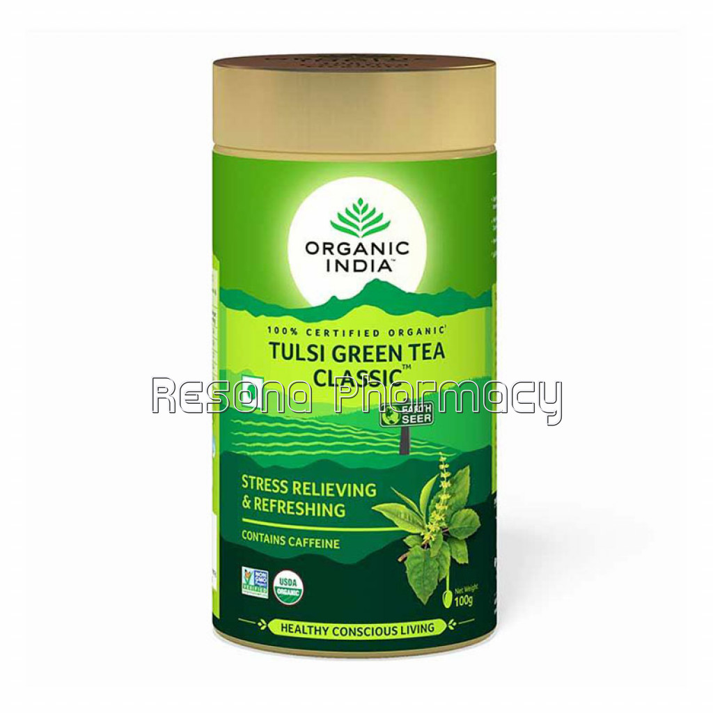 Tulsi Green Tea Classic 100 G Tin
