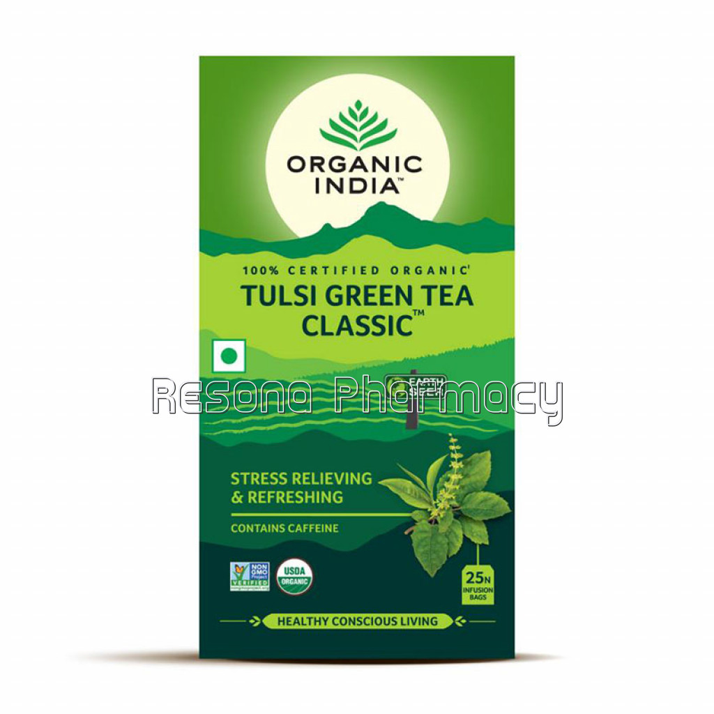 Tulsi Green Tea Classic 25 Tea Bags , 25N Infusion Bags