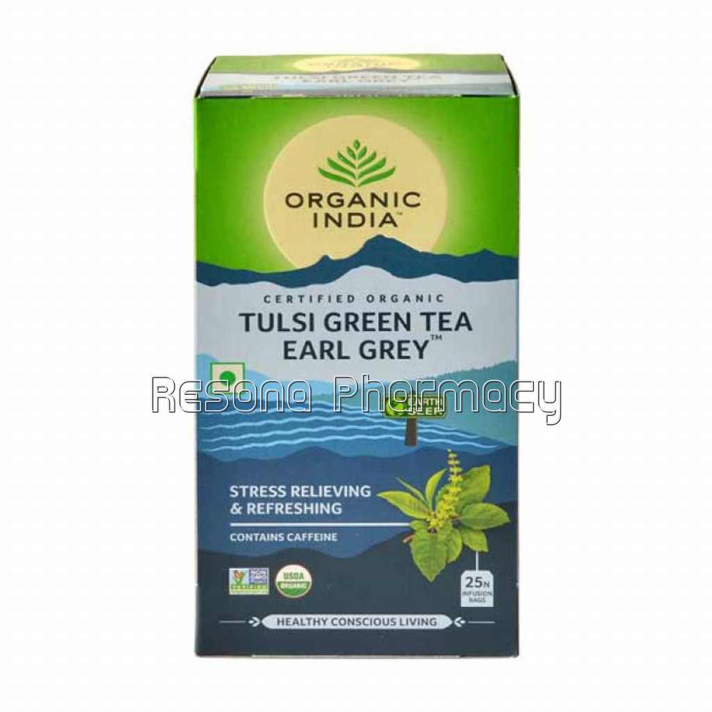 Tulsi Green Tea Earl Grey 25 Tea Bags , 25N Infusion Bags