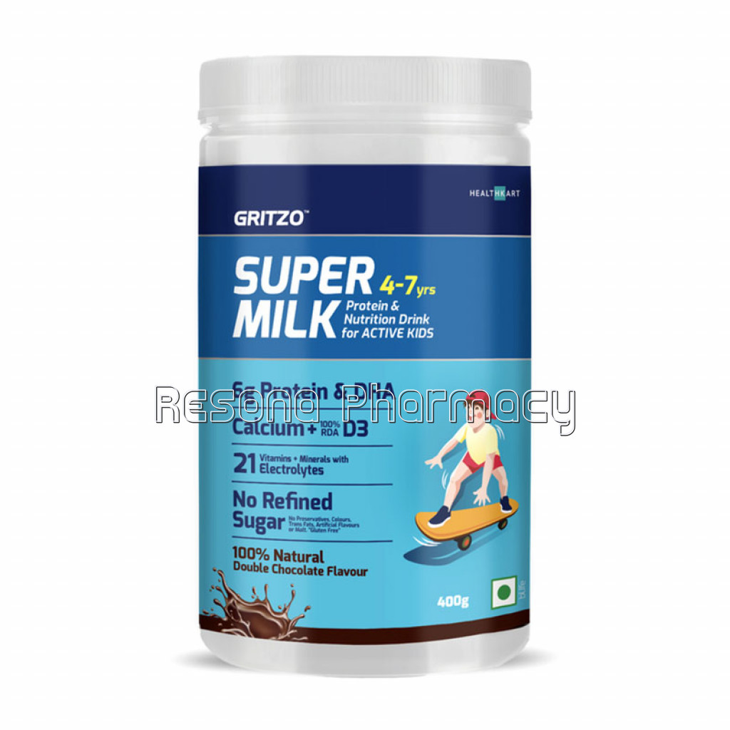 Super Milk Active Kids 4 7 Years, NaNaturalDouble Chocolate 400G