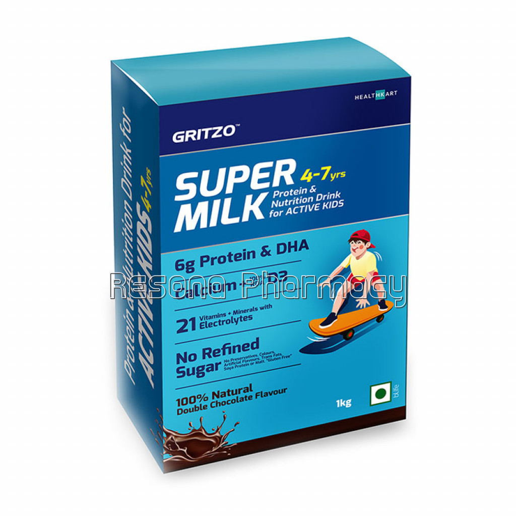 Super Milk Active Kids 4 7 Years, NaNaturalDouble Chocolate 1Kg