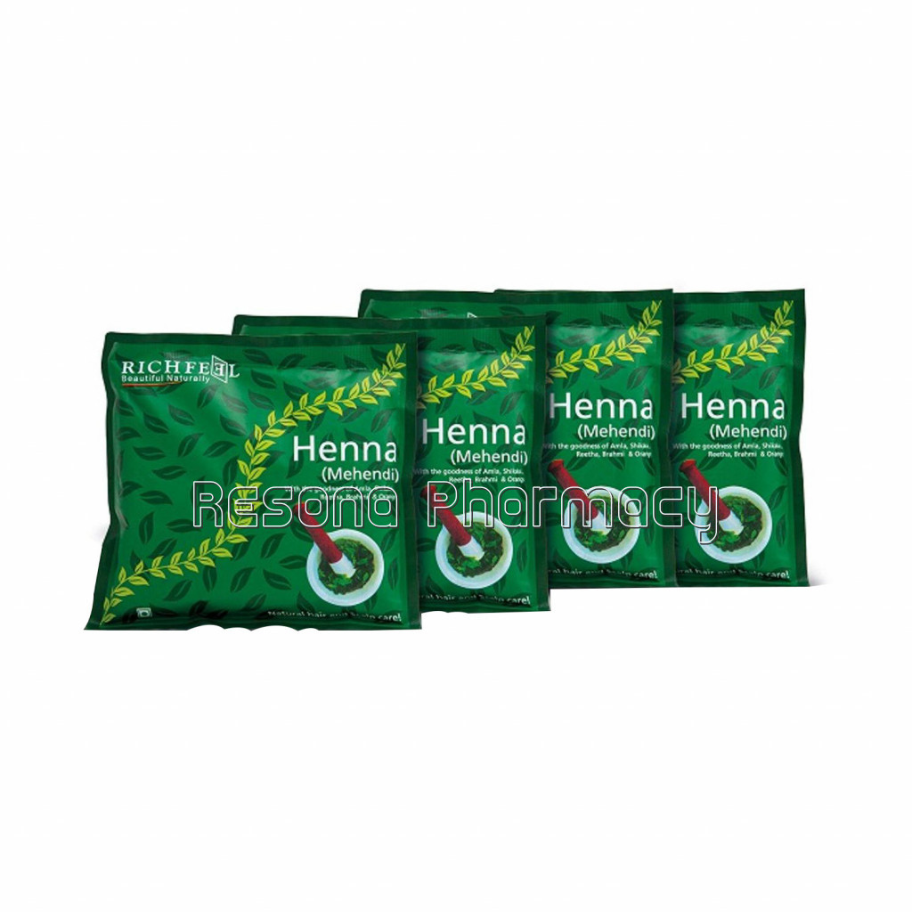 Richfeel Henna Mehendi (100 G) With Amla, Arnica, Reetha and Shikakai (Pack Of 4)