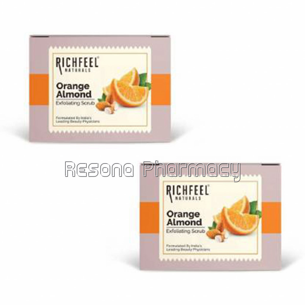 Richfeel Orange Almond Scrub 100G (Pack Of 2)