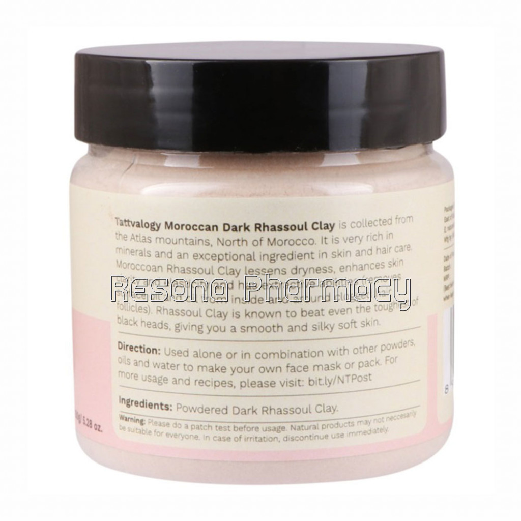 Moroccan Rhassoul Clay (Dark) 150Gm