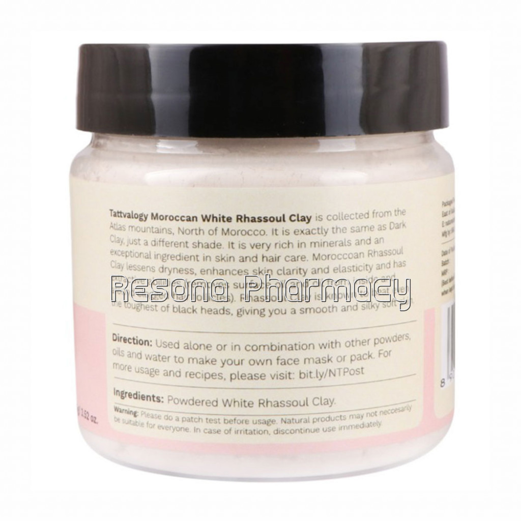 Moroccan Rhassoul Clay (White) 125Gm