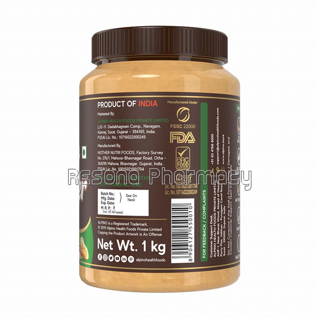 Alpino NaNaturalPeanut Butter Crunch 1Kg