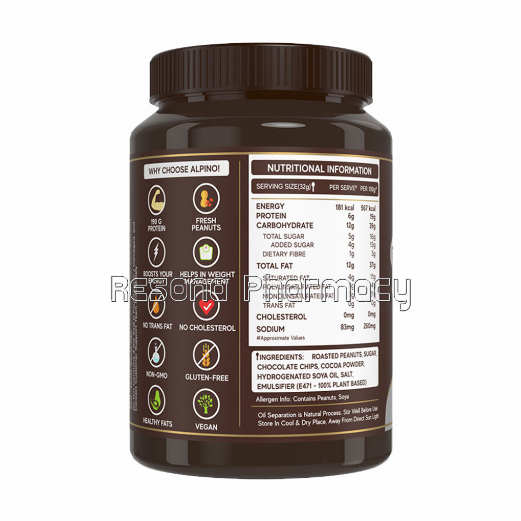 Alpino Chocolate Peanut Butter Smooth 1Kg