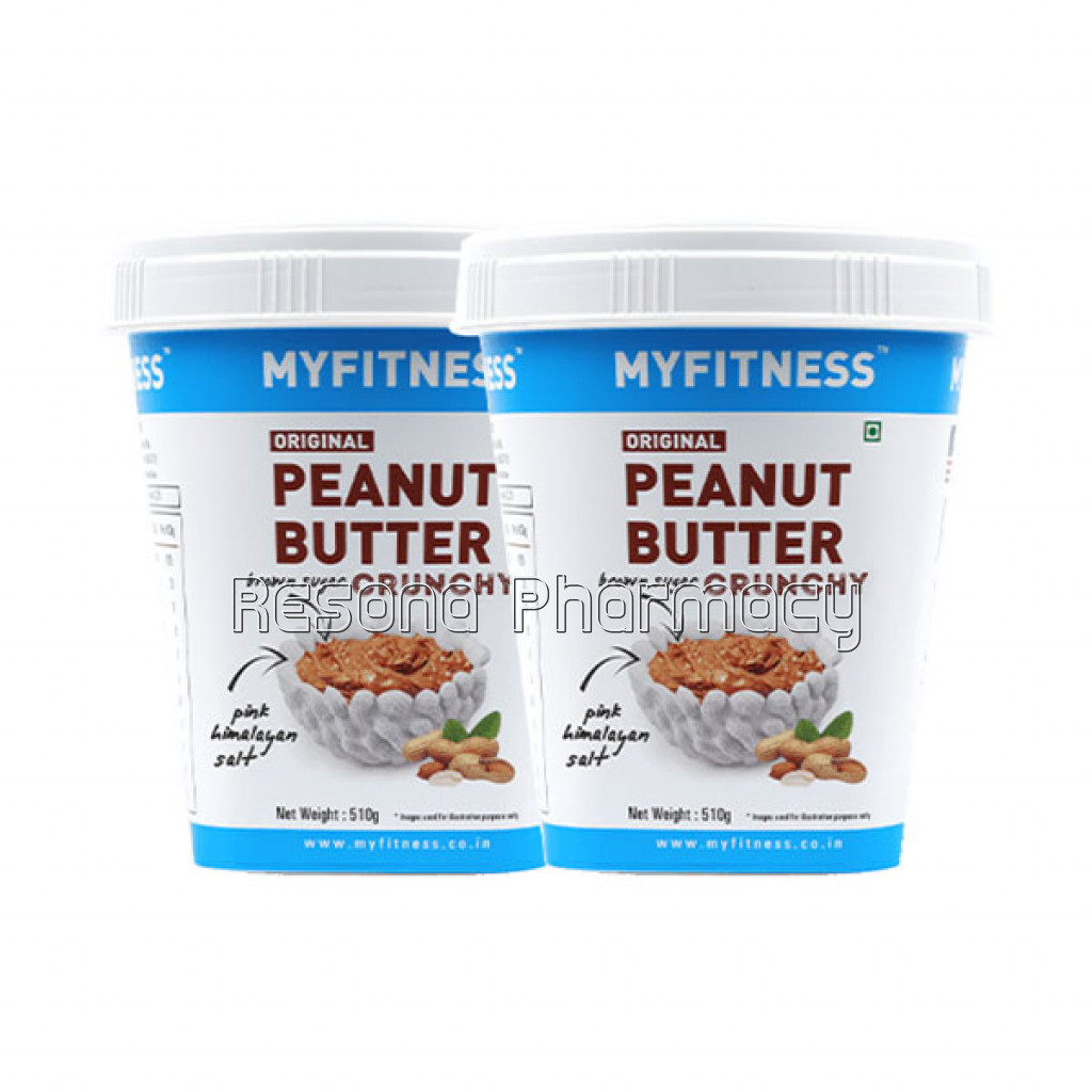 Myfitness Original Peanut Butter: Crunchy 510Gm Pack Of 2