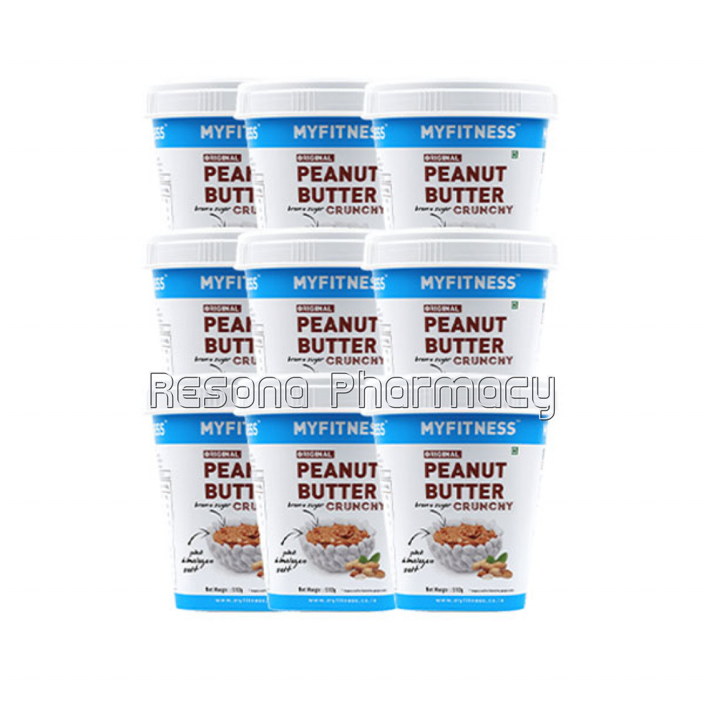 Myfitness Original Peanut Butter: Crunchy 510Gm Pack Of 9