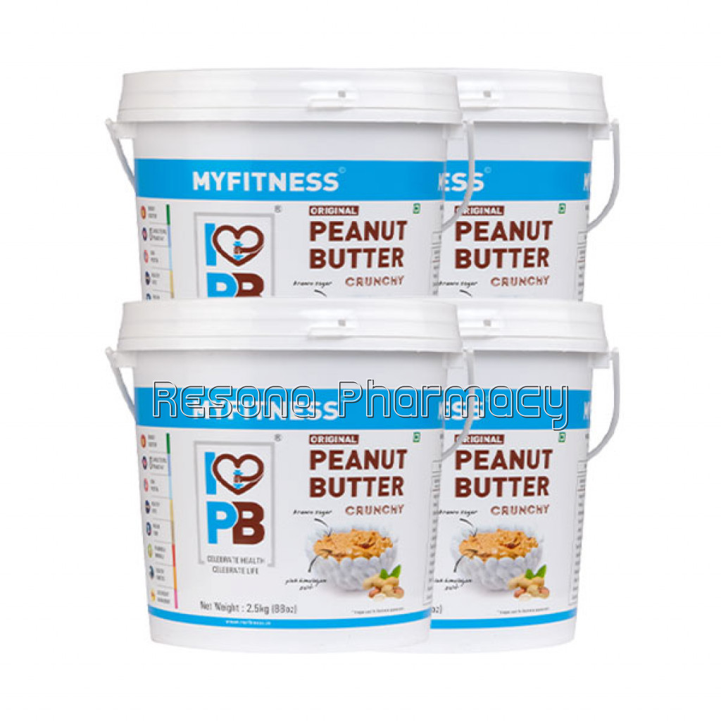 Myfitness Original Peanut Butter: Crunchy 2.5Kg Pack Of 4