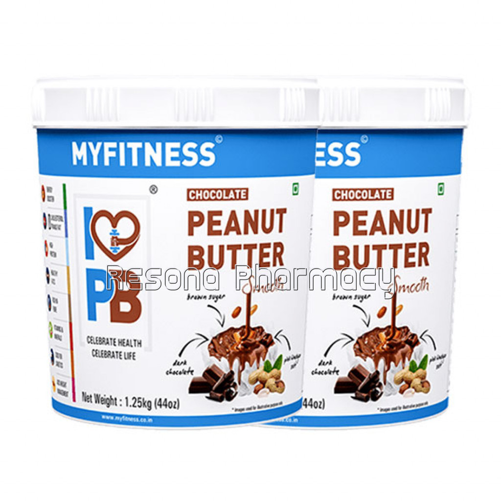 Myfitness Chocolate Peanut Butter: Smooth 1.25Kg Pack Of 2