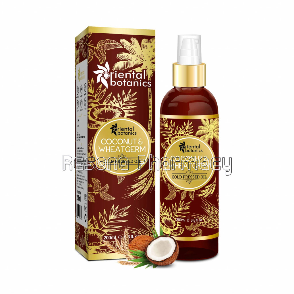 Organic Coconut and Wheat Germ Oil For Hair and Skin, 200Ml