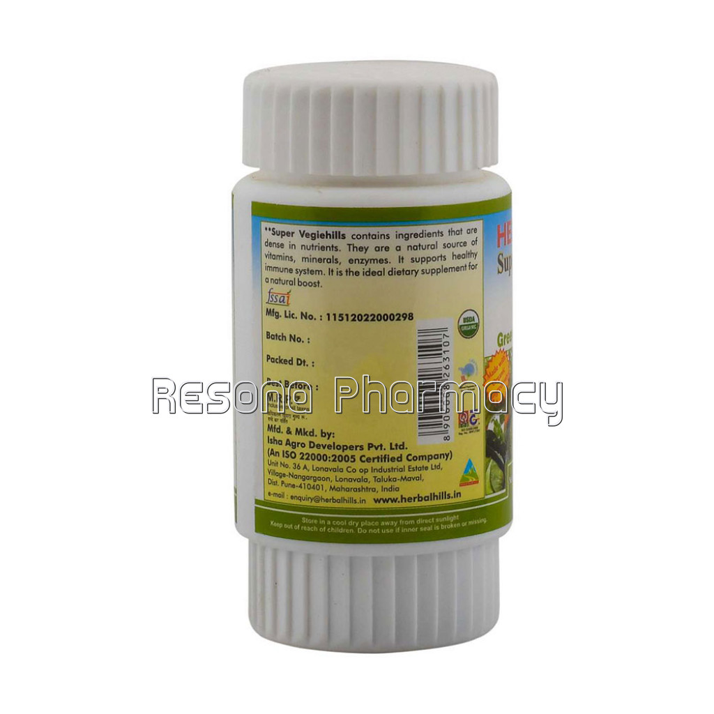 Super Vegiehills 60 Tablets – Green Veggie