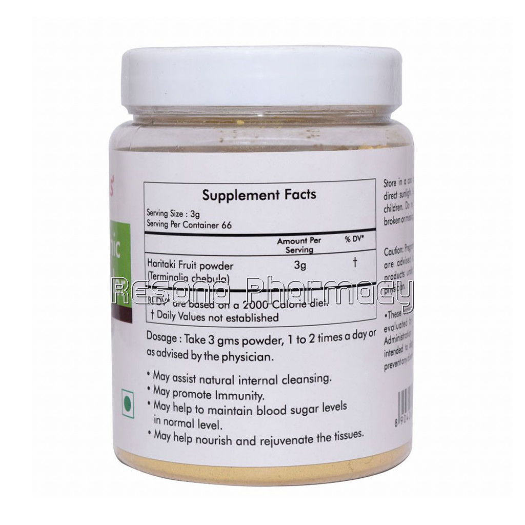 Organic Haritaki Powder – 200Gms Colon Cleanser