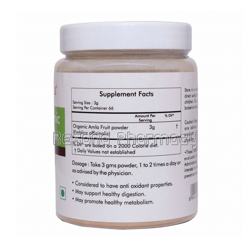 Herbal Hills Organic Amla Powder – 200 Gms – Antioxidant, Digestion