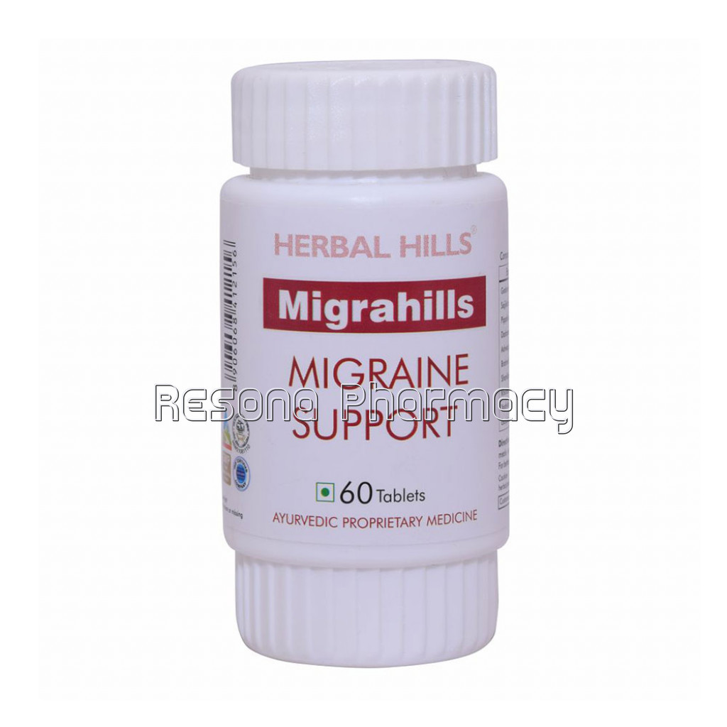 Home Remedies For Migraine – Migraine Relief Medicine – Migrahills 60 Tablets