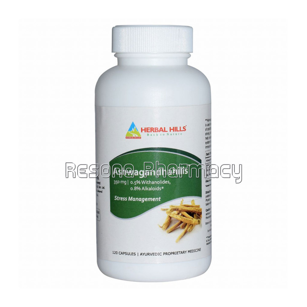 Herbal Hills Ashwagandha 120 Capsules – Improve Health And Quality Of Life