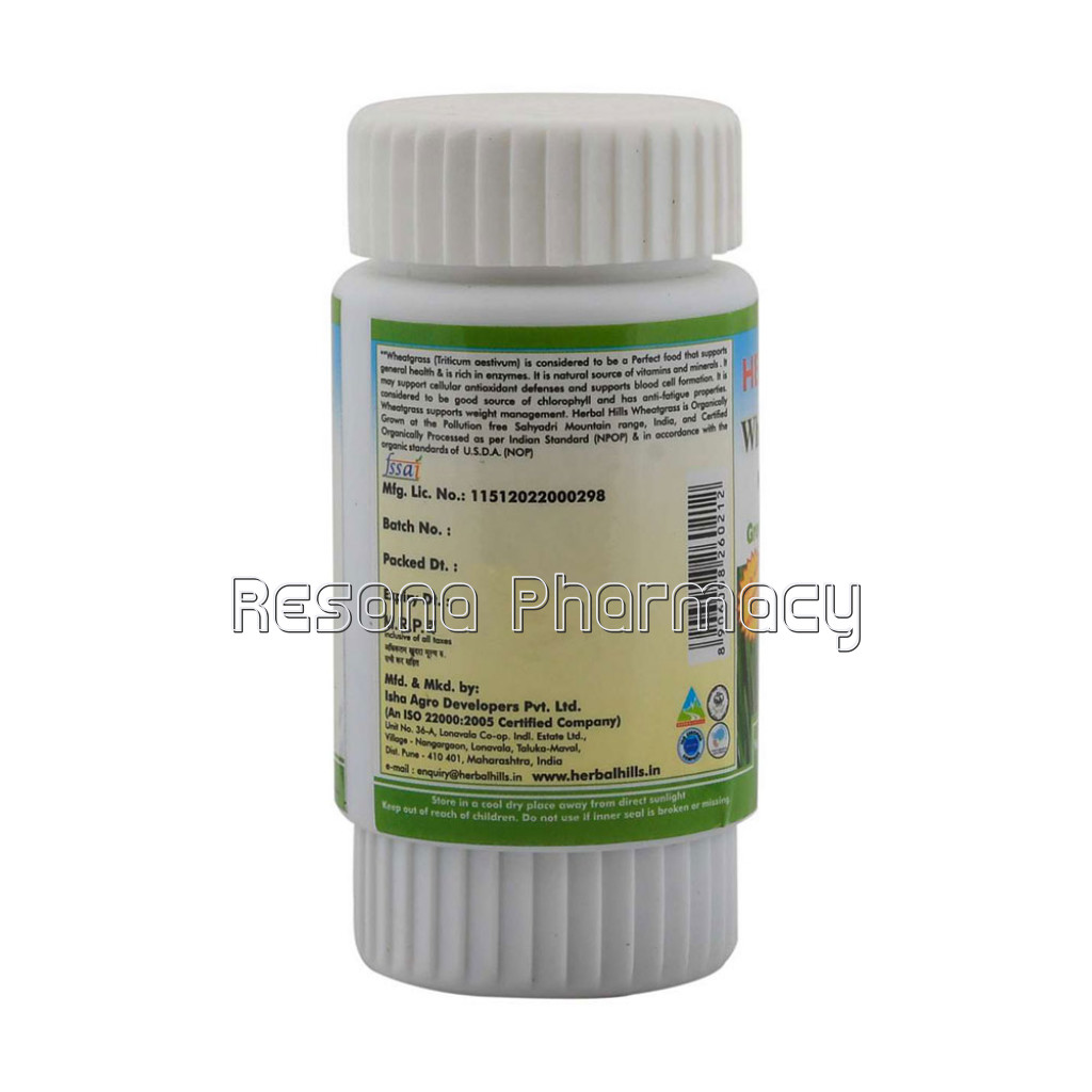 Wheatgrass Tablets (Pack Of 120 Tablets) – Green Food Supplement