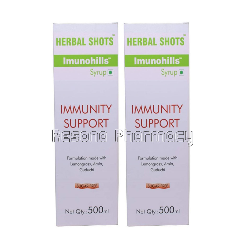 Ayurvedic Immunity Booster Syrup – Imunohills Herbal Shots 500Ml (Pack Of 2)