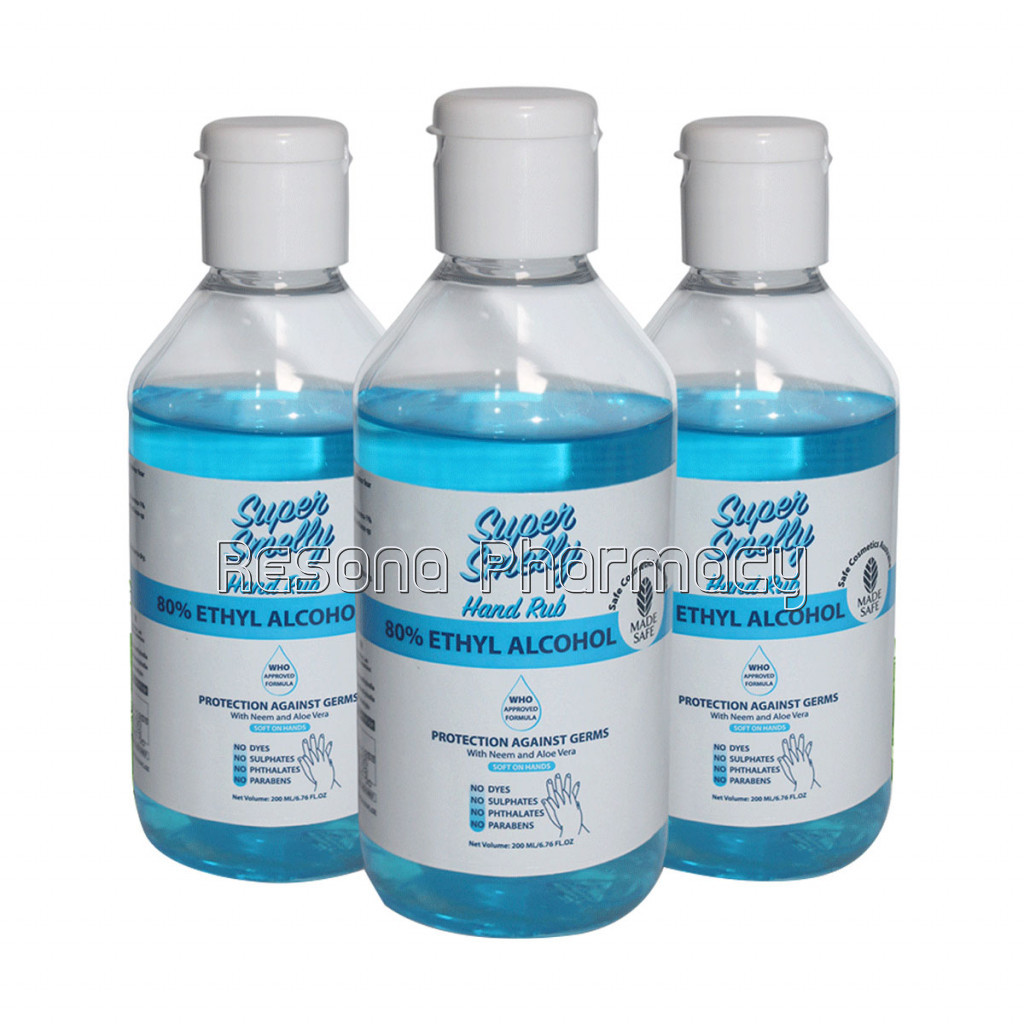 Super Smelly Hand Rub Sanitizer, Pack Of 3, 200Ml