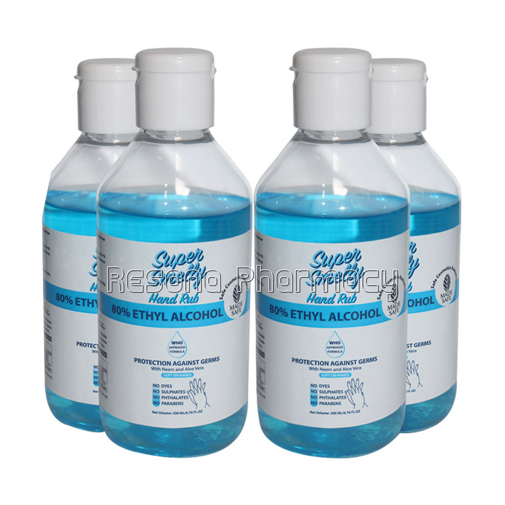 Super Smelly Hand Rub Sanitizer, Pack Of 4, 200Ml
