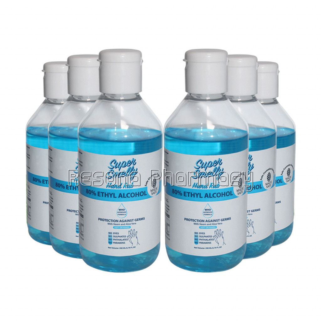 Super Smelly Hand Rub Sanitizer, Pack Of 6, 200Ml