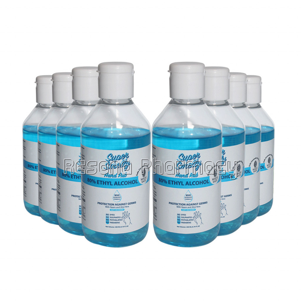 Super Smelly Hand Rub Sanitizer, Pack Of 8, 200Ml