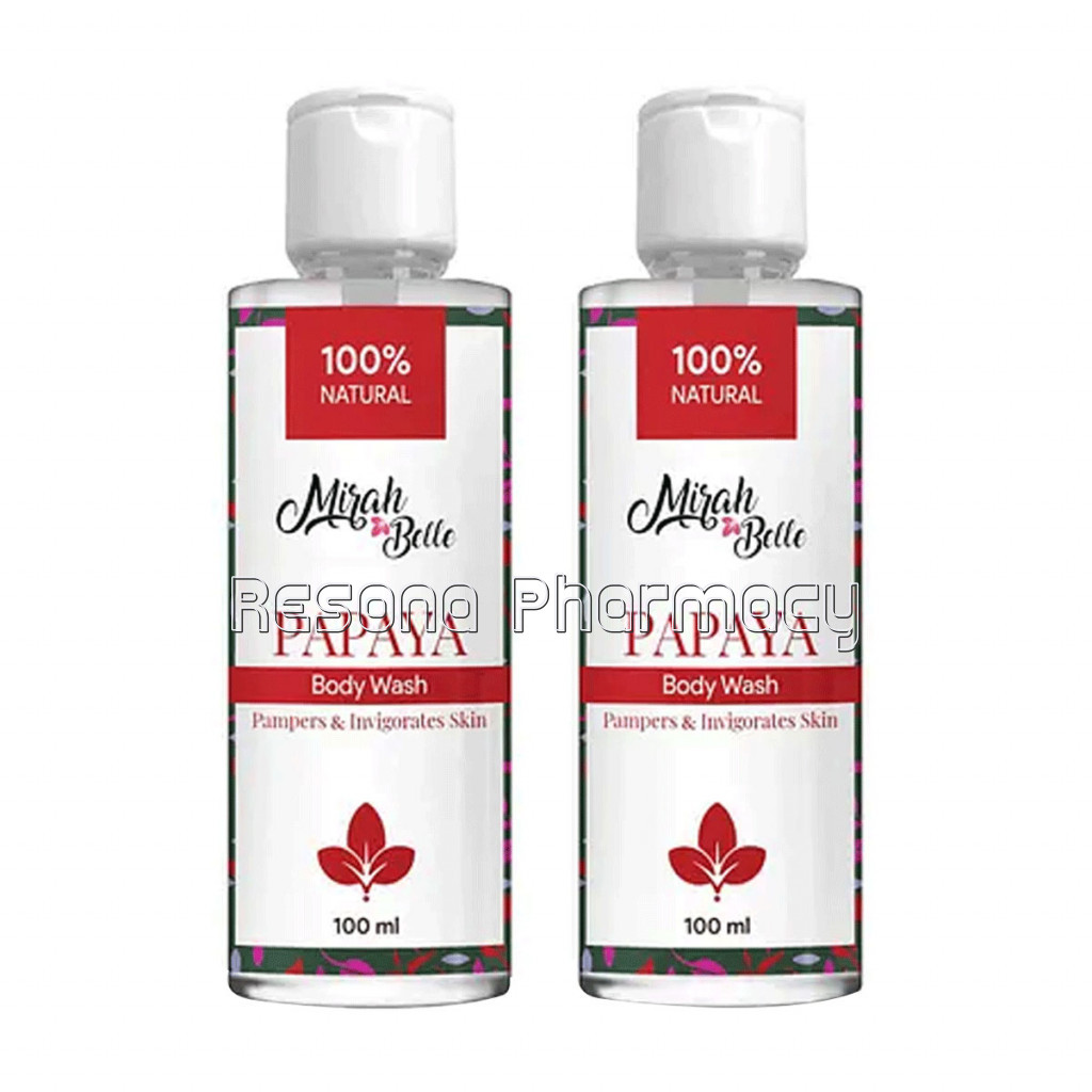 NaNaturalPapaya Body Wash 100Ml Each (Pack Of 2)