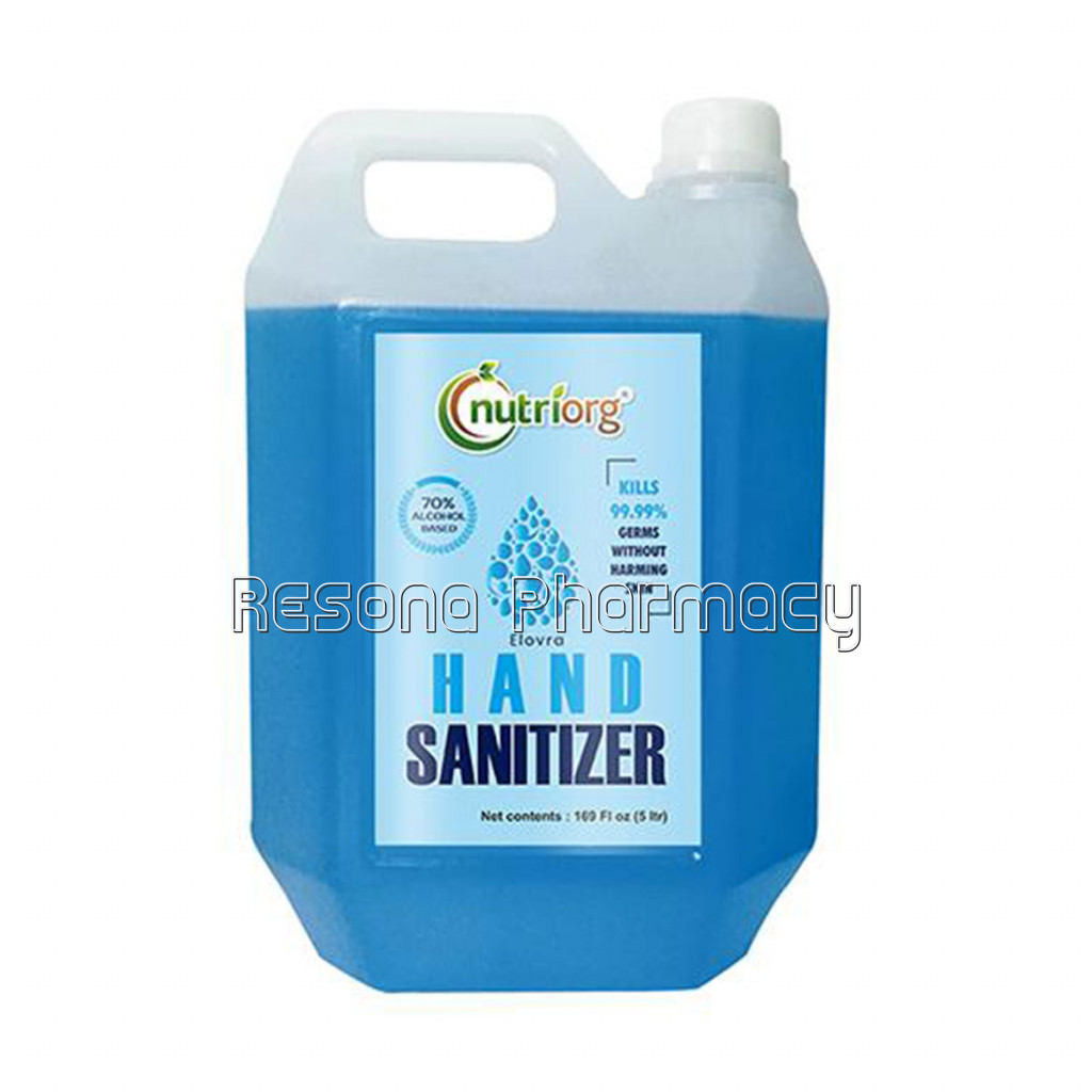 Nutriorg Elovra Liquid Hand Sanitizer 5 Ltr