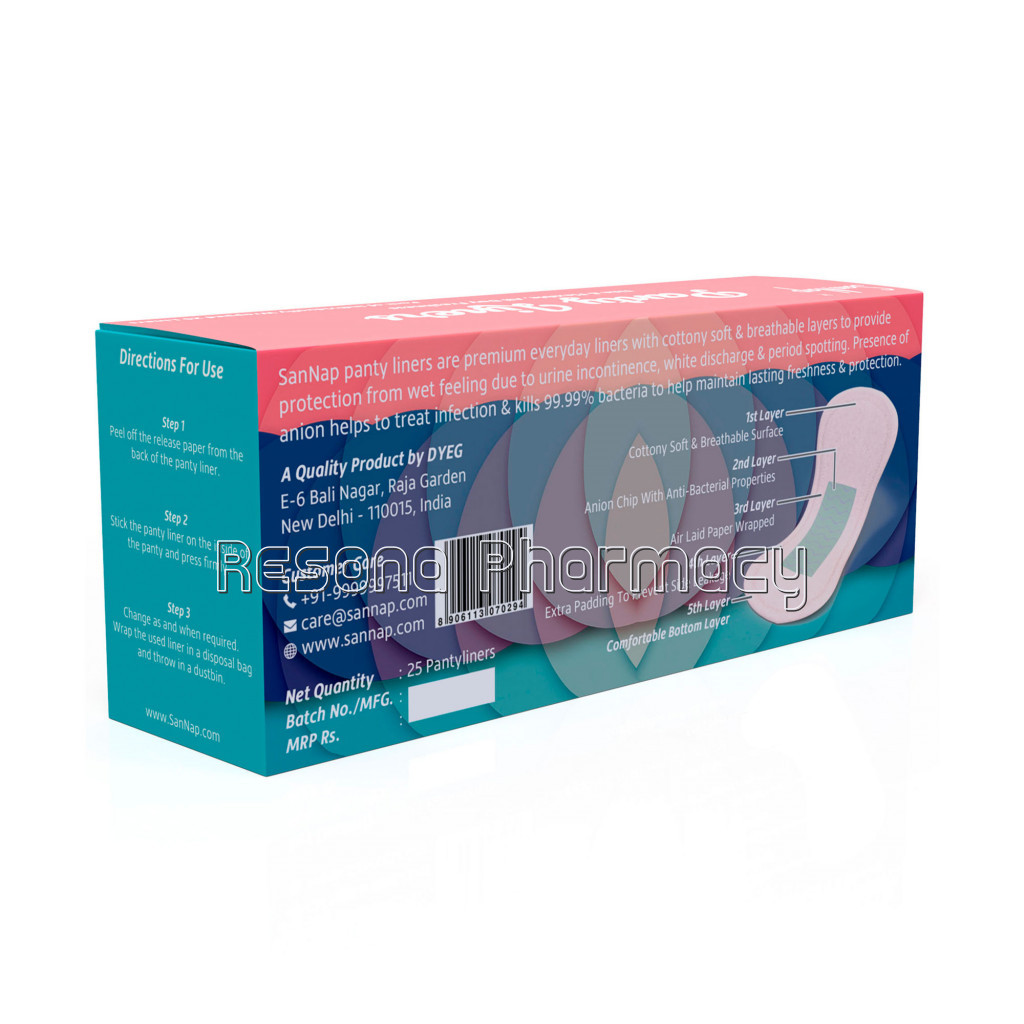 Sannap Anion Anti Bacterial Panty Liners (25)