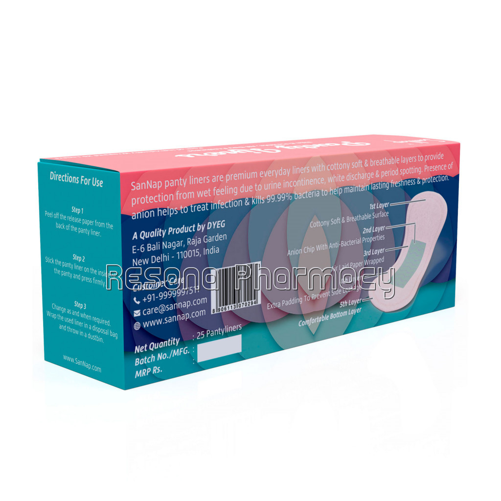 Sannap Anion Anti Bacterial Panty Liners (50)