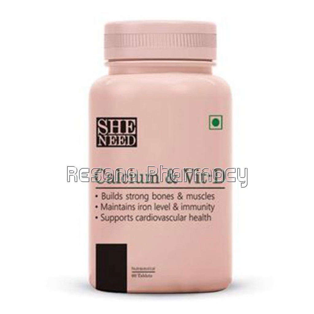 Sheneed Calcium And Vit D3 Supplement For Women   Monitors Iron Level and Strong Bone Health – 60 Tablets