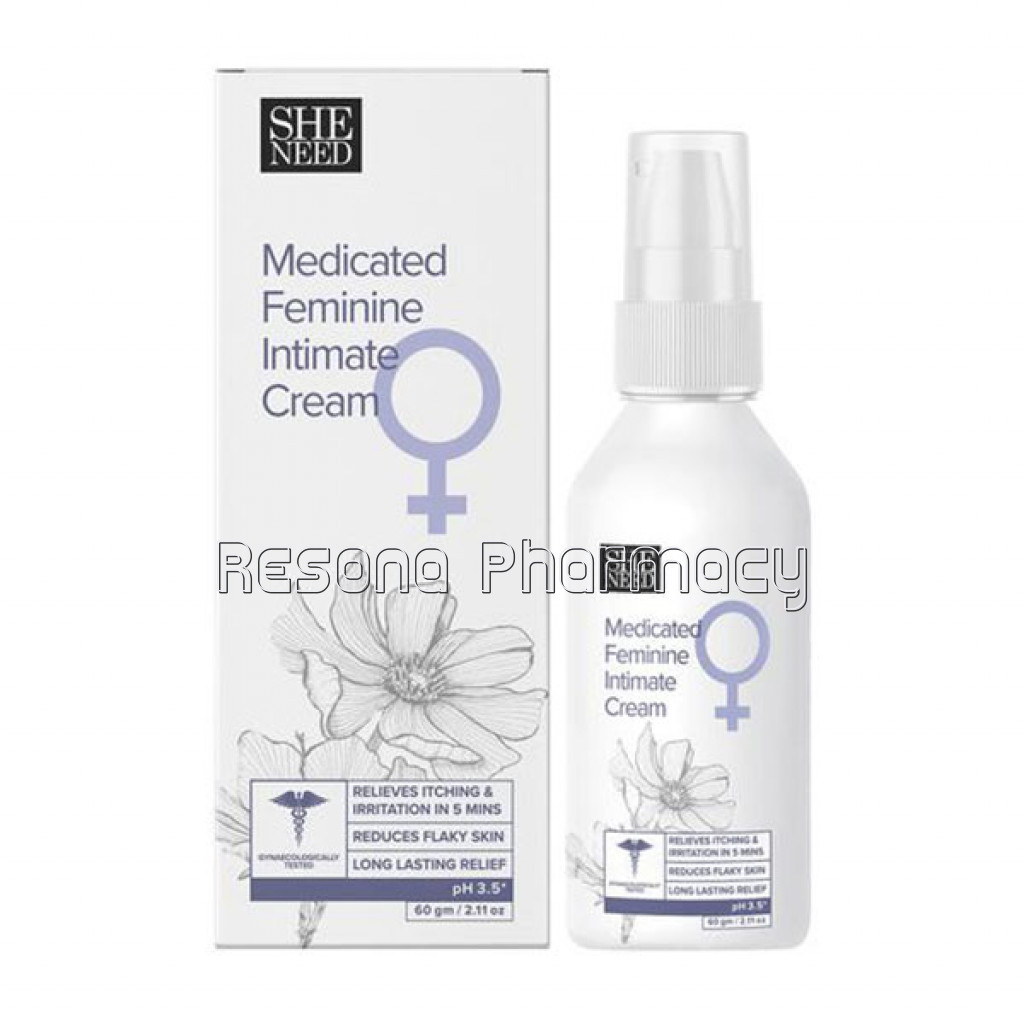 Sheneed Feminine Intimate Cream For Brightening In Bikini Area, Inner Thighs and Hips and Calms Rashes With Coconut Oil, Lavender Oil and Tea Tree Oil   60Gm